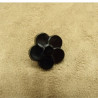 bouton acrylique à queue Motif petite fleur noir ,18 mm,très tendance
