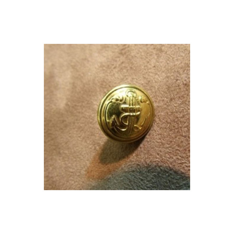 BOUTONS MILITAIRES or demi bombe entrelacée ancre marine