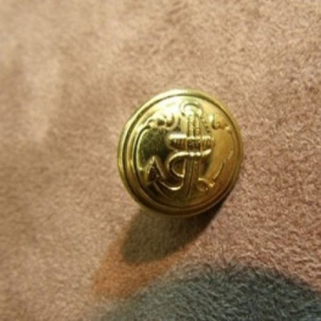 BOUTONS MILITAIRES or demi bombe entrelacée ancre marine