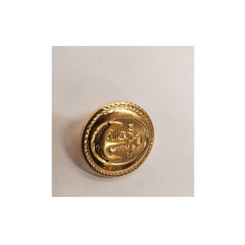 BOUTON militaire ancre marine doré ,22 mm