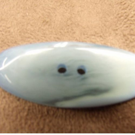 BOUTON / BÛCHETTE à 2 TROU BLEU CIEL,LONGUEUR: 4,5 cm / LARGEUR: 1,7 cm