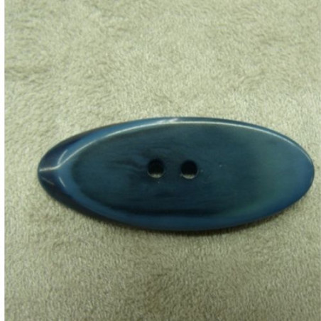 BOUTON/ BUCHETTE à 2 trous BLEU FONCE,LONGUEUR: 4,5 cm / LARGEUR: 1,7 cm