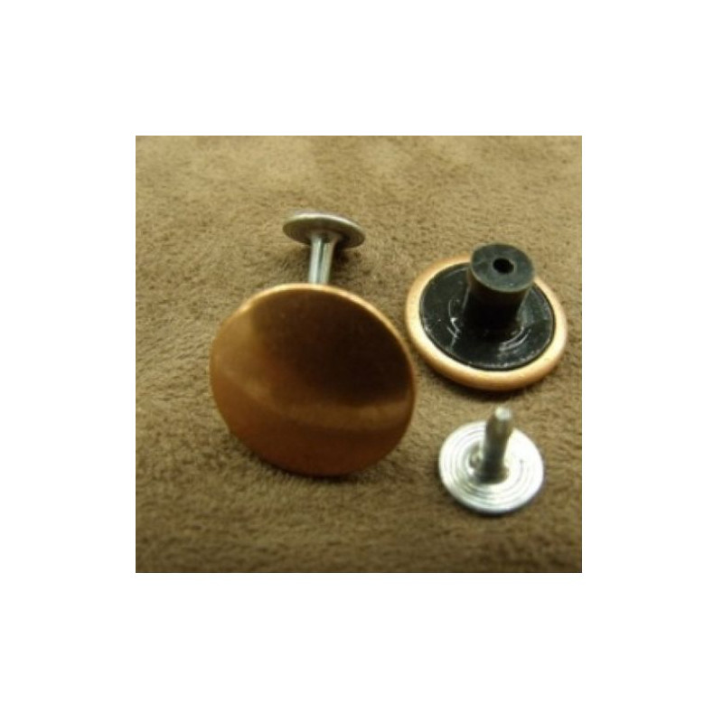 BOUTON JEAN 'S CUIVRE,17 mm,vendu par LOT de 2 pièces