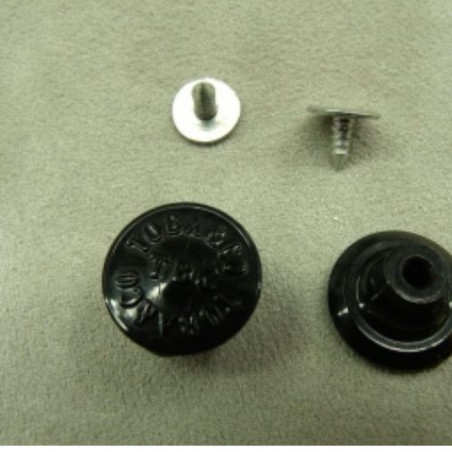 BOUTON JEAN 'S NOIR,17 mm, vendu par LOT de 2 pièces