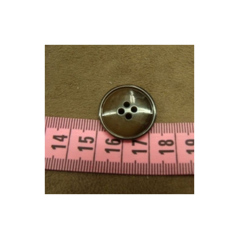 bouton acrylique  à 4 trous 22 mm