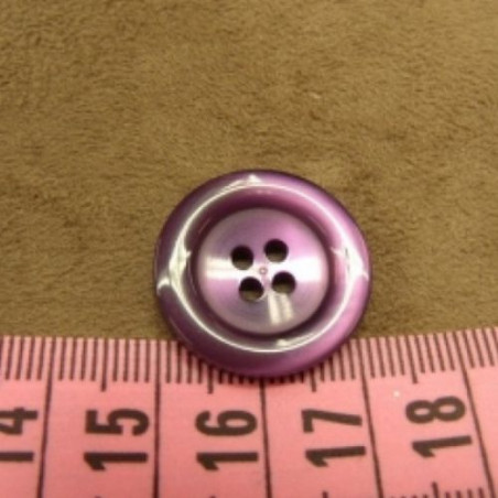 bouton acrylique violet ,effet nacré, 22 mm,de belle qualité