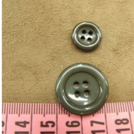 bouton acrylique gris foncé à 4 trous