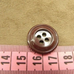 bouton acrylique marron ,22...