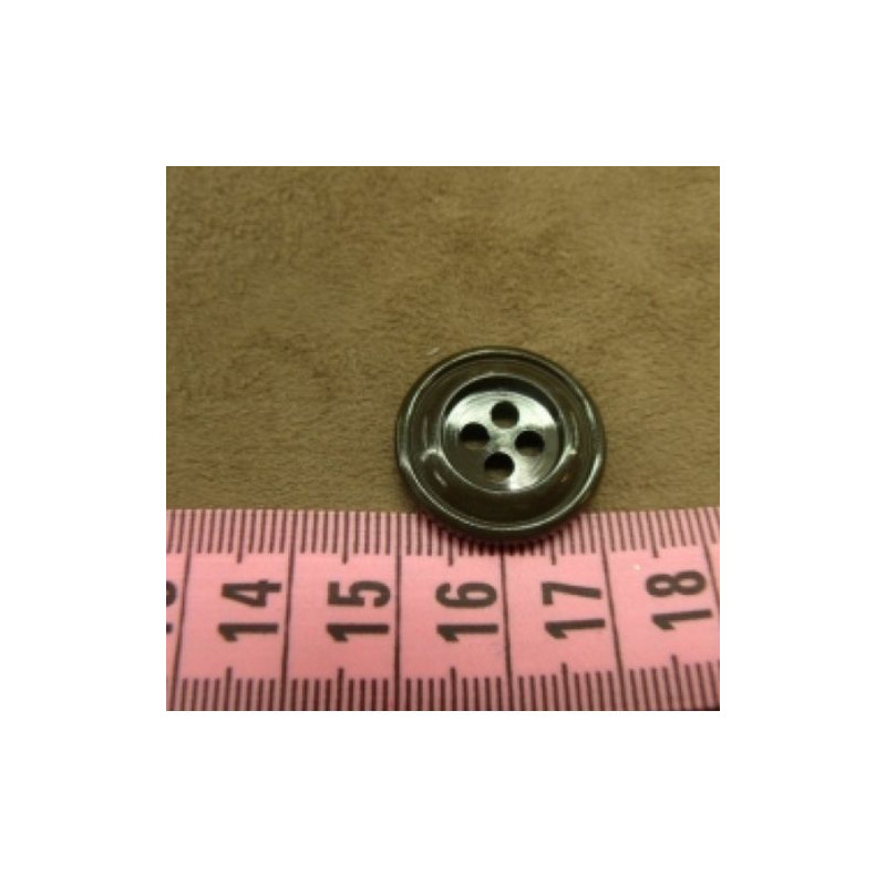 bouton acrylique vert foncé  à 4 trous, 22 mm, de belle qualité