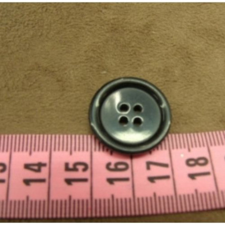 bouton acrylique noir à 4 trous, 19 mm,de belle qualité