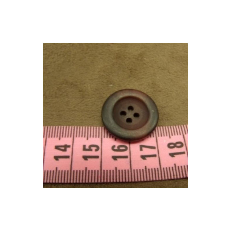 bouton acrylique bordeaux à 4 trous, 22 mm,de belle qualité