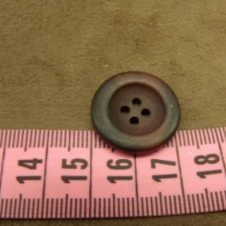 bouton acrylique bordeaux à 4 trous, 22 mm,de belle qualité