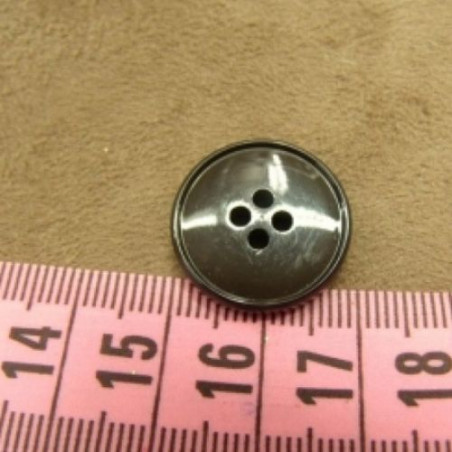 bouton acrylique marron ,19 mm,de belle qualité