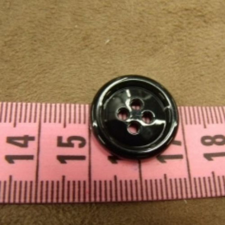 bouton acrylique marron marbré à 4 trous ,18 mm,de belle qualité
