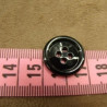 bouton acrylique marron marbré à 4 trous ,18 mm,de belle qualité
