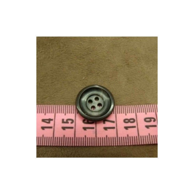 bouton acrylique beige/marron  à 4 trous, 19 mm,de belle qualité