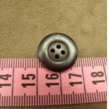 bouton acrylique beige à 4 trous, 17 mm,de belle qualité