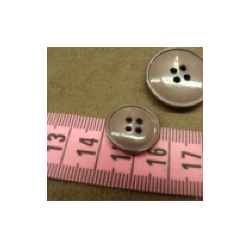 bouton acrylique saumon à 4 trous, 16 mm,de belle qualité