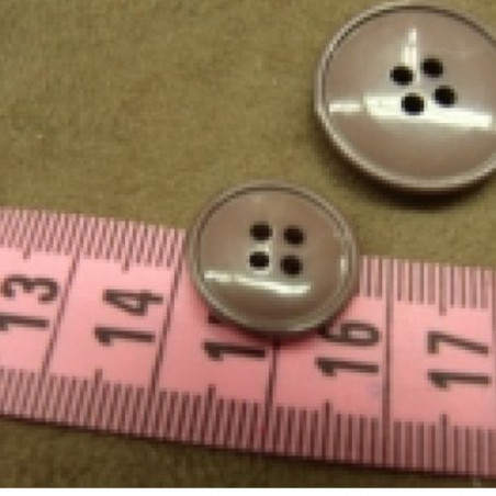bouton acrylique saumon à 4 trous, 16 mm,de belle qualité