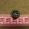 bouton acrylique marron foncé, 14 mm, de belle qualité