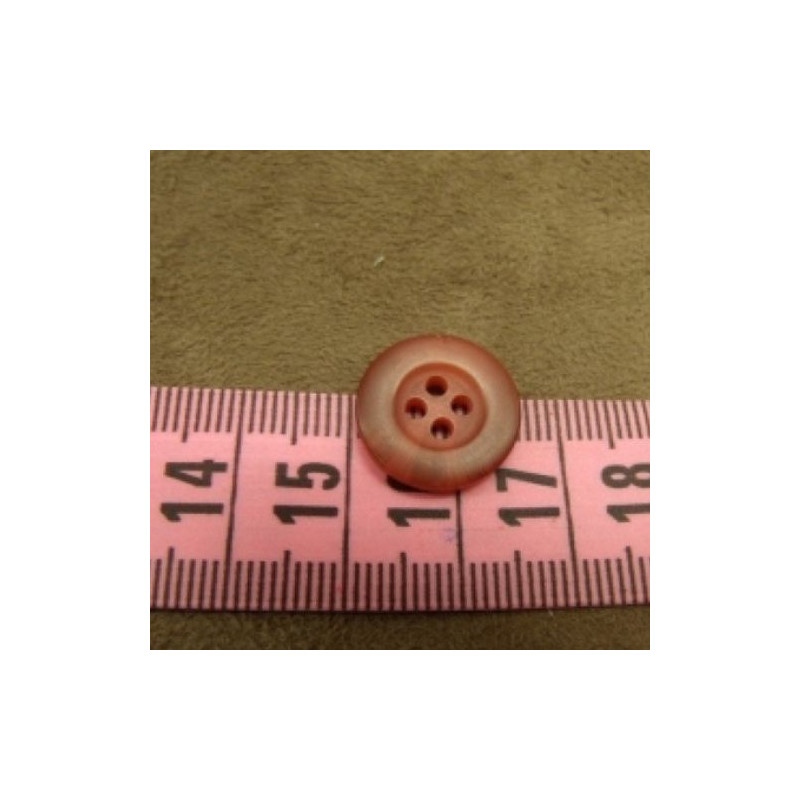 bouton acrylique rose marbré à 4 trous, 15 mm, de belle qualité