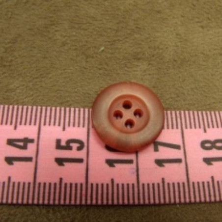 bouton acrylique rose marbré à 4 trous, 15 mm, de belle qualité
