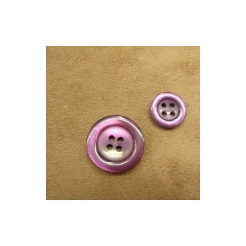bouton acrylique violet ,à 4 trous ,effet nacré, 22 mm,de belle qualité