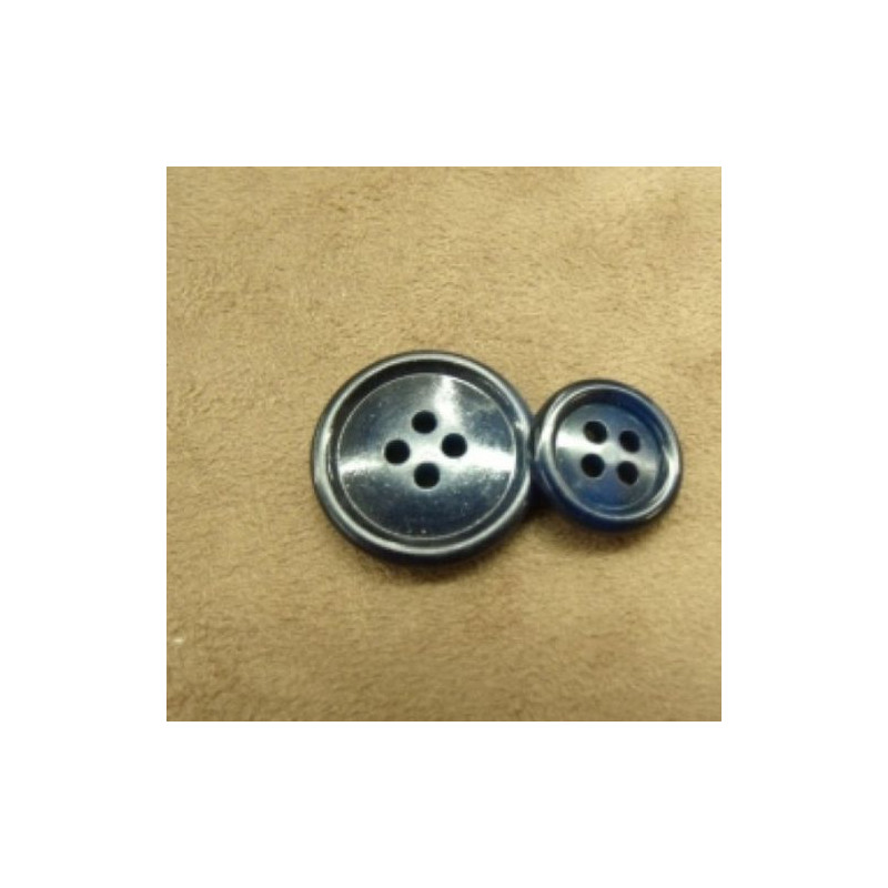 bouton acrylique marine à 4 trous, 22 mm, de belle qualité