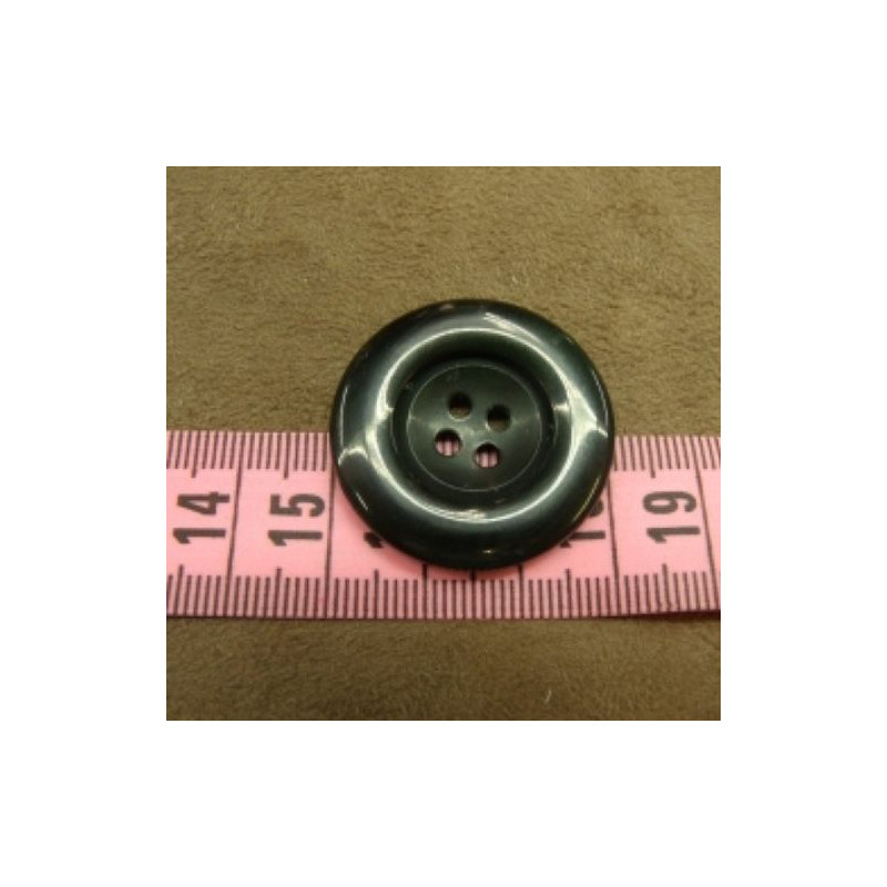 bouton acrylique vert foncé, 3 cm,de belle qualité