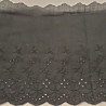 Broderie anglaise noire hauteur de broderie 10 cm/ hauteur totale 18 cm