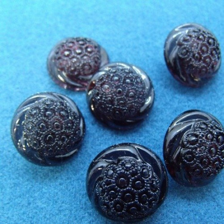 bouton acrylique marron transparent ,18 mm,vendu par 6