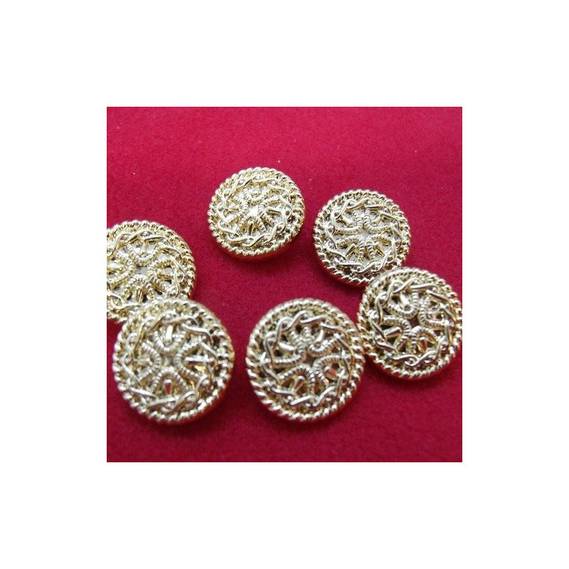 bouton acrylique or,22 mm,vendu par 6