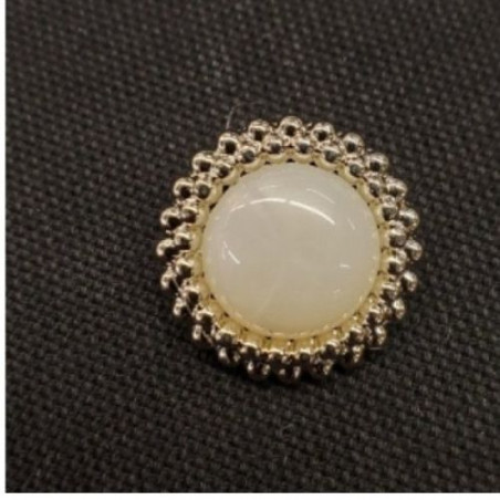 NOUVEAU bouton acrylique argent nacré ,21 mm, soit 1.08€ € l'unité