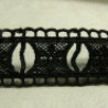 GUIPURE coton noir 3 cm