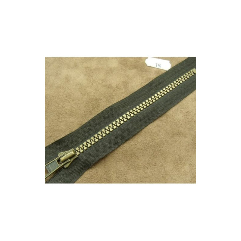 FERMETURE FORTE MARRON ,15 cm, MAILLE INJECTEE N°5 BRONZE