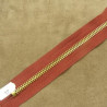 FERMETURE METALIQUE  BORDEAUX MAILLE N°5 OR,17 cm