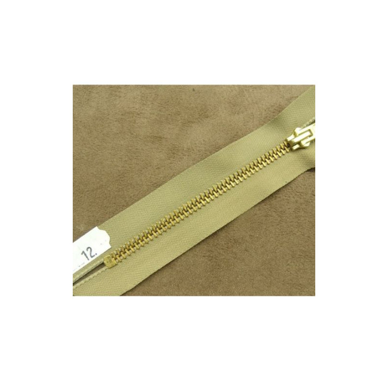 FERMETURE METALIQUE  VERT MAILLE N°5 ,12 cm