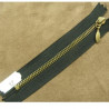 FERMETURE METALIQUE NOIR MAILLE N°4 OR,12 cm
