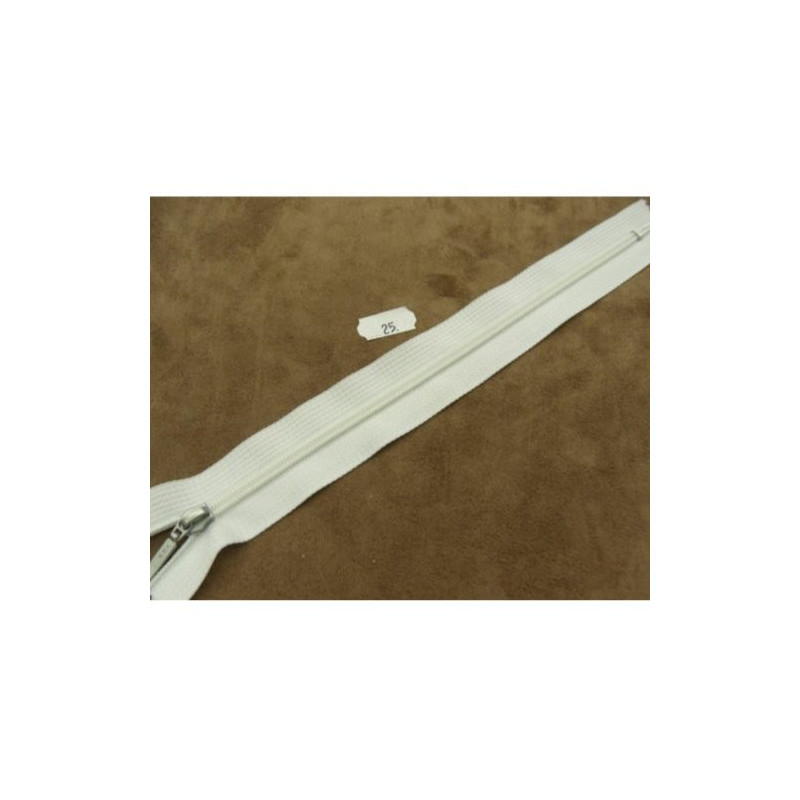 FERMETURE FORTE BLANCHE,MAILLE SPIRALE N°4,25 cm