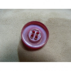 BOUTON POLYESTER A 4 TROUS- ROSE