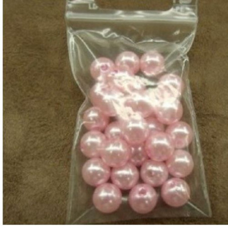 PERLES ACRYLIQUE ROSE - 0,3 cm pour bijoux ou customisation