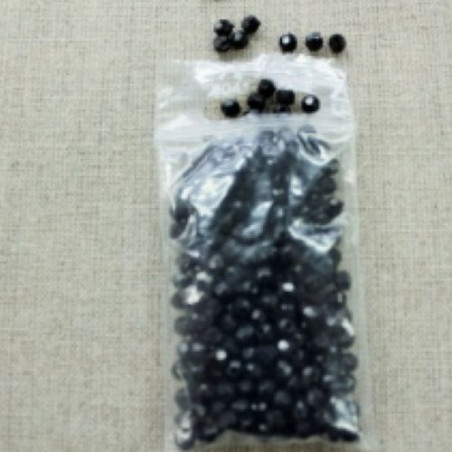 PERLES ACRYLIQUES A FACETTE -noir