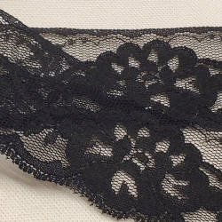 Dentelle de calais noire 4 cm