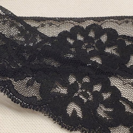 Dentelle de calais noire 4 cm