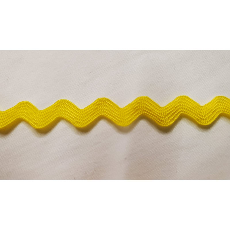 RUBAN SERPENTINE JAUNE 8 MM