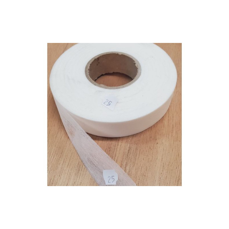 rouleau ruban thermocollant blanc 25 mm