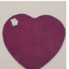petite coudiere simili daim motif coeur largeur 10 cm /hauteur 10 cm