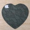PETITE COUDIERE SIMILI DAIM MOTIF COEUR LARGEUR 10 CM /HAUTEUR 10 CM