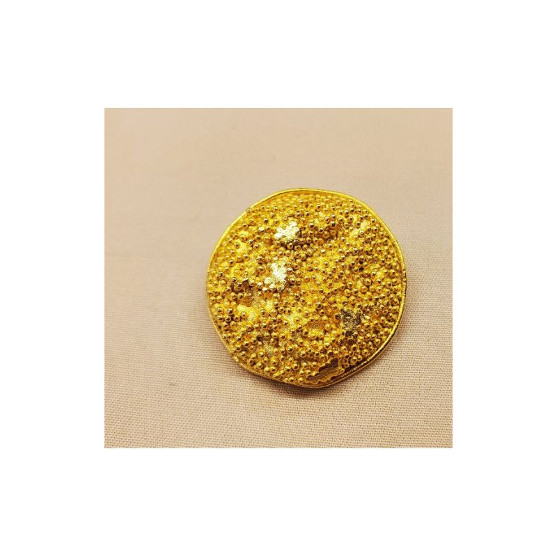 bouton/ bijoux métal doré 33 mm