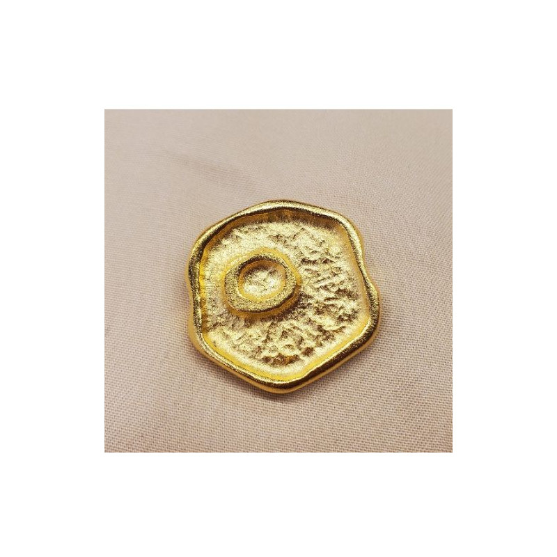 bouton/ bijoux métal doré 30 mm